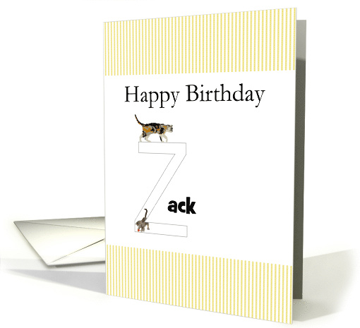 Birthday Name Beginning with Letter Z Cat and Kitten card (1464256)