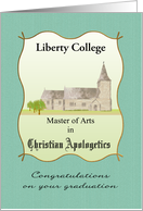 Master of Arts Christian Apologetics Custom College Name card