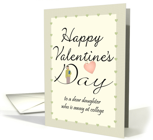 Valentine's Day for Daughter Away At College Pink Heart... (1465382)