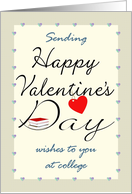 Valentine’s Day Wishes For Someone At College Red Heart And Books card