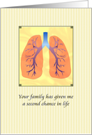 Thank You Lung Donor Family 2nd Chance In Life Healthy Lungs card