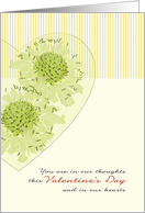 1st Valentine’s Day Alone Bereaved Loss Of Husband Florals In A Heart card