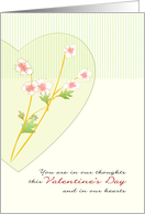 1st Valentine’s Day Alone Bereaved Loss Of Wife Florals In A Heart card