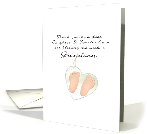 New Grandson by Daughter and Son in Law New Grandparent card (1466794)