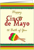 Cinco de Mayo for Both of You Sombrero and Maracas card