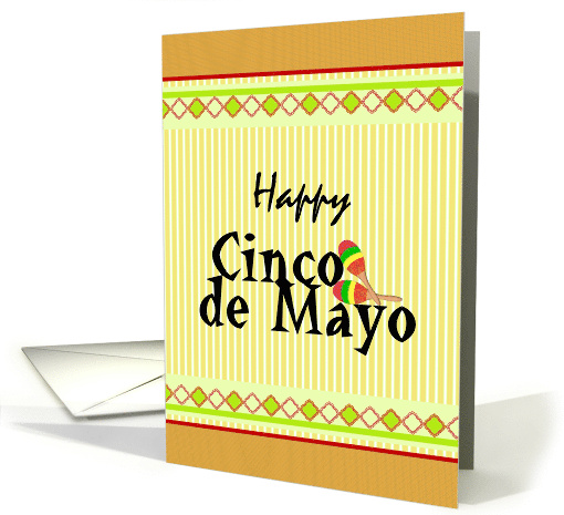 Cinco de Mayo Colorful Maracas and Banners card (1467252)