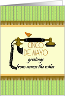 Cinco de Mayo from Across the Miles Butterfly on Antique Telephone card