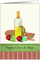 Cinco de Mayo for Both of You Tequila Maracas and Sombrero card