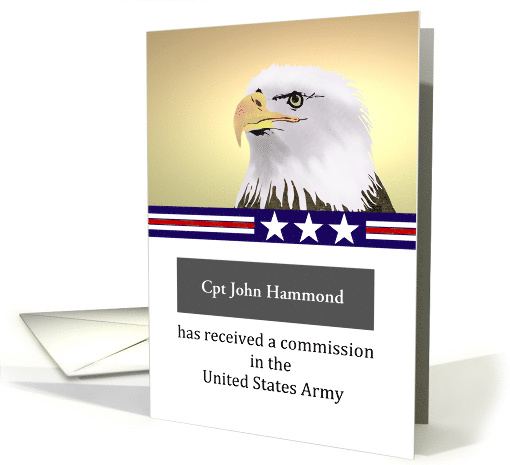 Customizable Announcement Of Army Commissioning card (1468170)