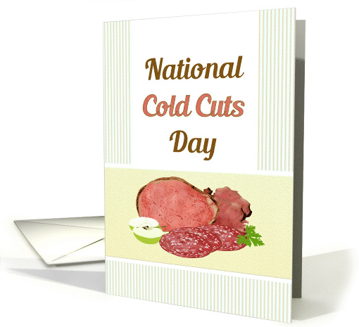 National Cold Cuts Day Slices of Cold Beef and Salami card (1468674)