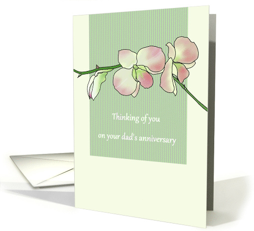 Remembering Your Dad Spray Of Pinkish Green Orchids card (1469032)