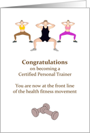 Becoming Certified Personal Trainer Trainer at Work card
