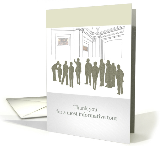 Thank you for a museum tour, group on tour in a museum card (1470100)
