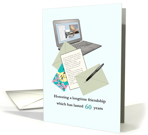 Custom Year Pen Pal Friendship Anniversary Treasured Letters card