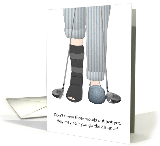 Keen Golfer Having Right Ankle Surgery Woods Used As Walking Aids card