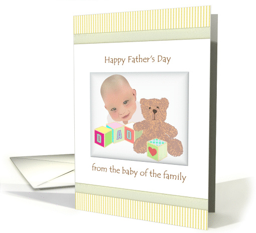 From Baby of The Family Baby and Alphabet Blocks Father's Day card