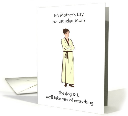 From Only Child Mother's Day Mom in Dressing Gown Hands Folded card