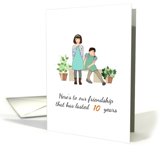Custom Friendship Anniversary Two Girls Next To Each Other card