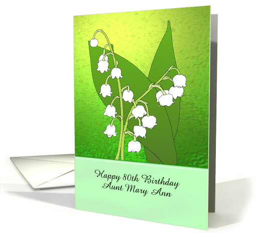 Custom Birthday Greeting with Lily of the Valley Flowers card