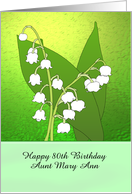 Custom Birthday Greeting with Lily of the Valley Flowers card