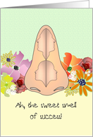 Get Well Deviated Nasal Septum Surgery Nose And Florals card