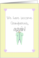 grandparents announcing birth of grandchild