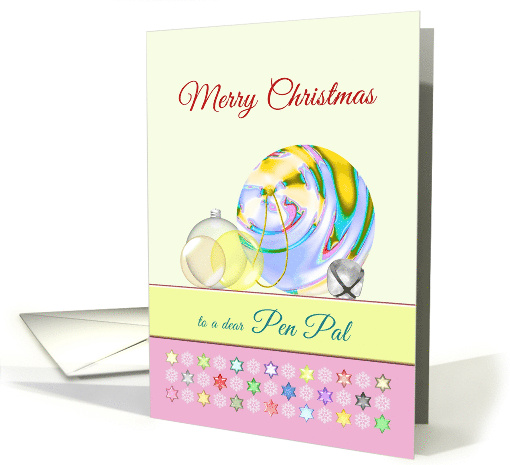 Christmas for Pen Pal Glass Baubles Sleigh Bell Stars And... (1474610)