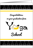 Congratulations Graduation From Yoga School Lady Doing Yoga card