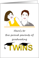 Congratulations to Parents of Twin Boy And Girl Graduating card