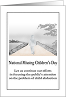 National Missing Children’s Day, focus on problem of child abduction card