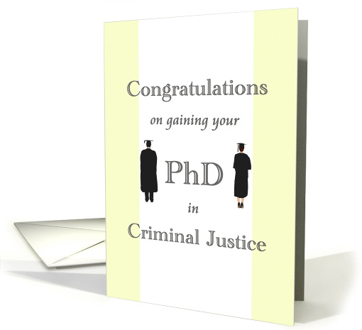 Congratulations Gaining PhD in Criminal Justice card (1478940)
