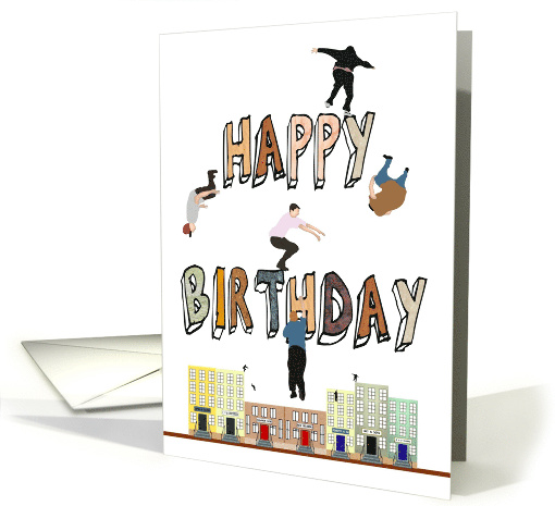 Birthday Parkour Themed Practitioners All Over Birthday Greeting card