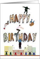 Birthday Parkour Themed Practitioners All Over Birthday Greeting card