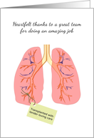 Heartfelt Thanks To Lung Transplant Team Lung Transplant With TLC card