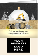 Grading Excavating Company Anniversary And Christmas Greeting card