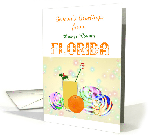 Custom Season's Greetings from Florida Official Beverage card