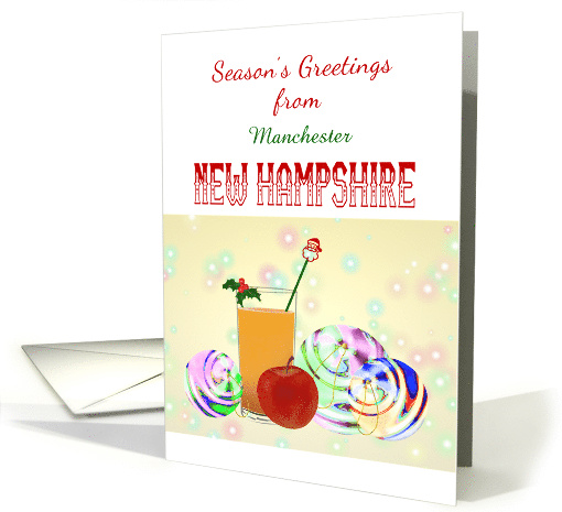 Custom Season's Greetings from New Hampshire Official Beverage card