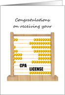 Receiving CPA License Wooden Counting Frame card