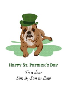 St. Patrick's Day for Son and Son in Law Boxer Dog in Green Hat