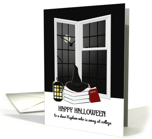 Halloween for Nephew Away at College Books by Window Moon... (1488272)