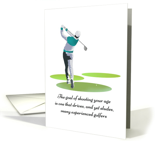 Shooting Your Age Golfer Following Through Congratulations card