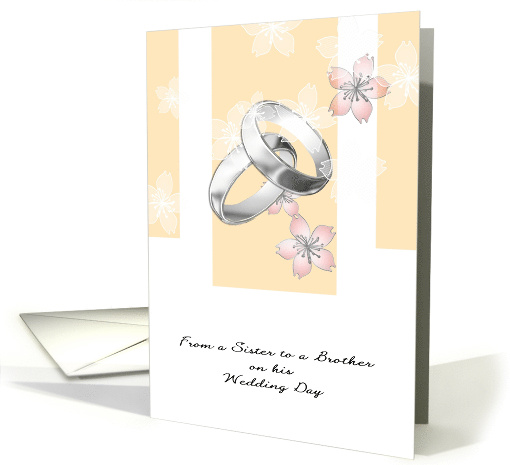 Wedding Congratulations Sister To Brother Platinum Rings... (1491552)