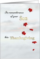 In Remembrance of Son Thanksgiving Beautiful Fall Foliage card