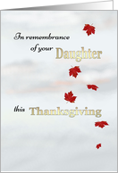 In Remembrance of Daughter Thanksgiving Beautiful Fall Foliage card
