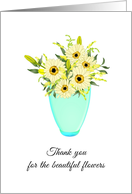 Thank You For The Flowers Vase Of Beautiful Blooms card