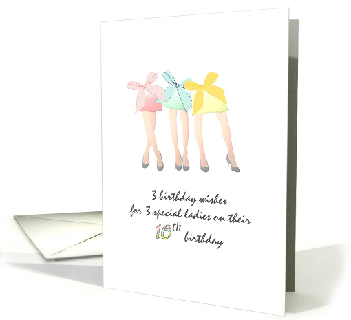 Girl Triplets Celebrating 16th Birthday Sisters in Heels... (1497234)