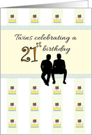 Celebrating Twin Boys’ 21st Birthday Lots Of Little Cakes card