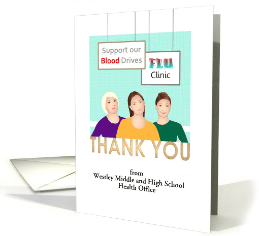 Thank You From School Health Team To Community Members Students card