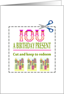 IOU a birthday...