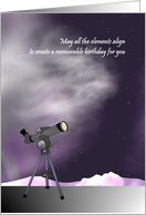 Birthday For Astronomer Telescope Aimed For The Stars card
